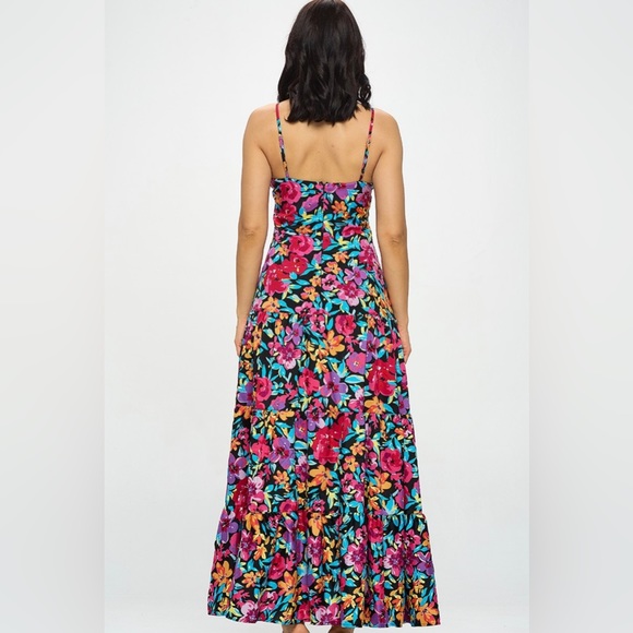 176 Floral Print Maxi Dress - Picture 5 of 7